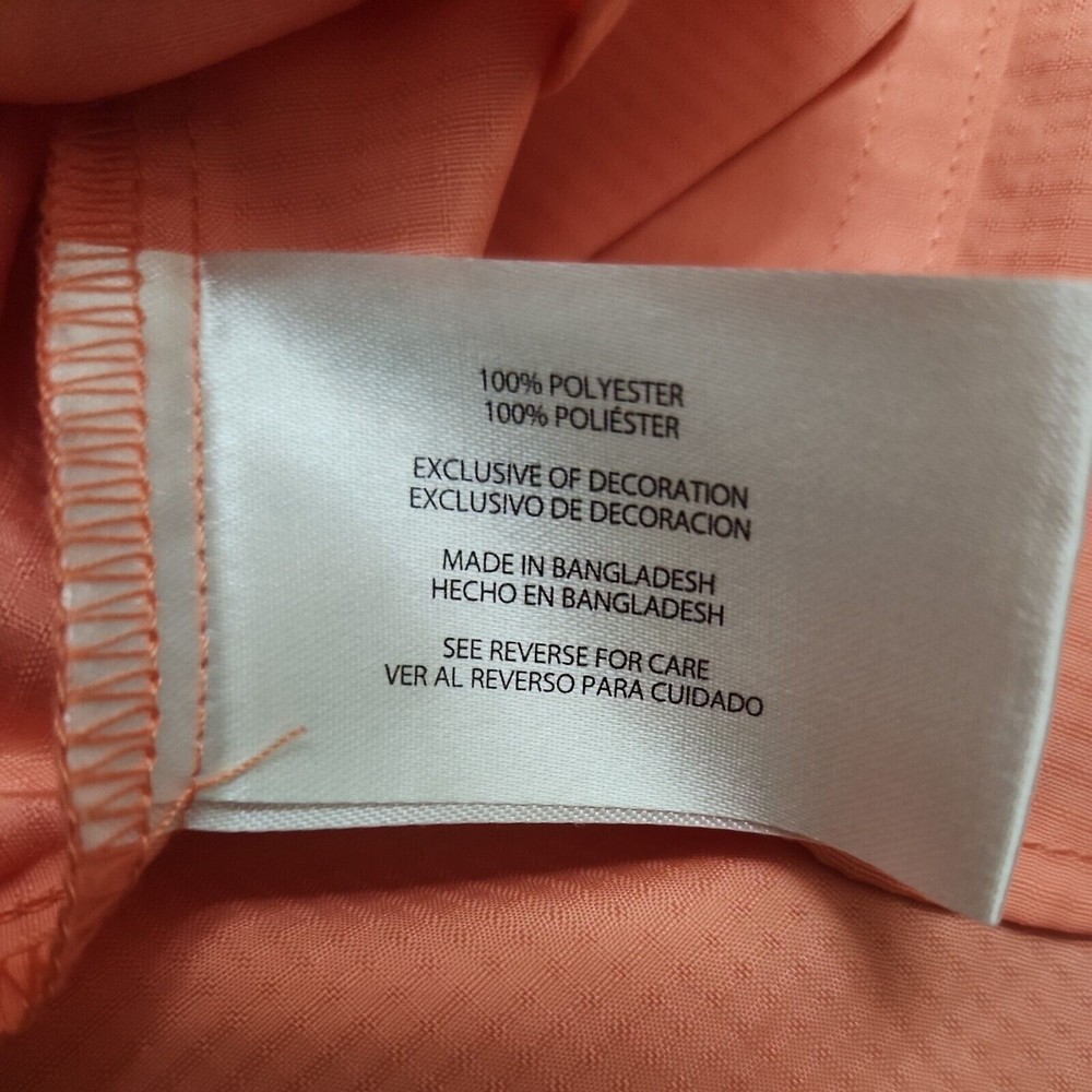 Eddie Bauer Fishing Hiking Vented Men Button Shirt M Coral Pink Roll Tab Sleeves - Picture 5 of 9